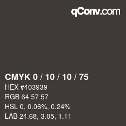 Color code: CMYK 0 / 10 / 10 / 75 | qconv.com