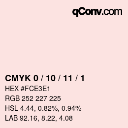 颜色代码: CMYK 0 / 10 / 11 / 1 | qconv.com