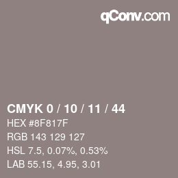 Color code: CMYK 0 / 10 / 11 / 44 | qconv.com