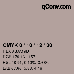 カラーコード: CMYK 0 / 10 / 12 / 30 | qconv.com