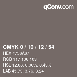 Color code: CMYK 0 / 10 / 12 / 54 | qconv.com