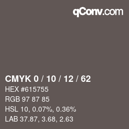 颜色代码: CMYK 0 / 10 / 12 / 62 | qconv.com