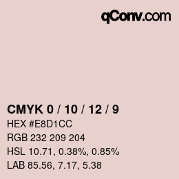 颜色代码: CMYK 0 / 10 / 12 / 9 | qconv.com