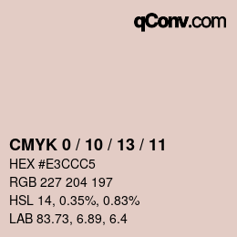 颜色代码: CMYK 0 / 10 / 13 / 11 | qconv.com