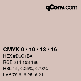 カラーコード: CMYK 0 / 10 / 13 / 16 | qconv.com