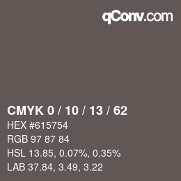 Color code: CMYK 0 / 10 / 13 / 62 | qconv.com