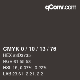 Color code: CMYK 0 / 10 / 13 / 76 | qconv.com