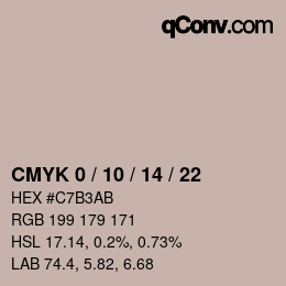 颜色代码: CMYK 0 / 10 / 14 / 22 | qconv.com
