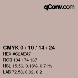 カラーコード: CMYK 0 / 10 / 14 / 24 | qconv.com