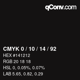 Color code: CMYK 0 / 10 / 14 / 92 | qconv.com