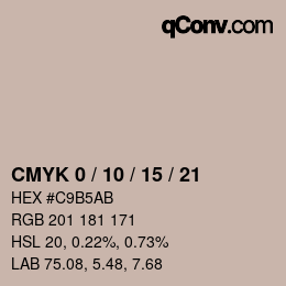 カラーコード: CMYK 0 / 10 / 15 / 21 | qconv.com