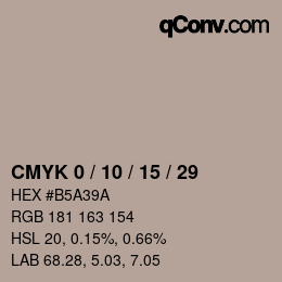 Color code: CMYK 0 / 10 / 15 / 29 | qconv.com
