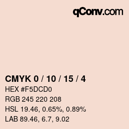 颜色代码: CMYK 0 / 10 / 15 / 4 | qconv.com
