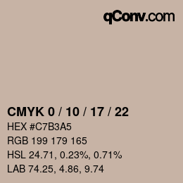 Color code: CMYK 0 / 10 / 17 / 22 | qconv.com