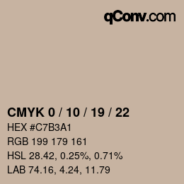 Color code: CMYK 0 / 10 / 19 / 22 | qconv.com