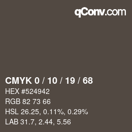Color code: CMYK 0 / 10 / 19 / 68 | qconv.com