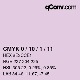 カラーコード: CMYK 0 / 10 / 1 / 11 | qconv.com