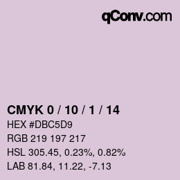 カラーコード: CMYK 0 / 10 / 1 / 14 | qconv.com