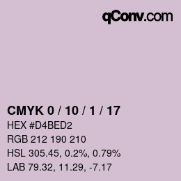 Color code: CMYK 0 / 10 / 1 / 17 | qconv.com