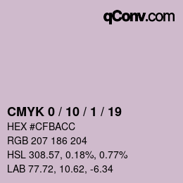 颜色代码: CMYK 0 / 10 / 1 / 19 | qconv.com