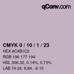 Color code: CMYK 0 / 10 / 1 / 23 | qconv.com