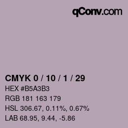 Color code: CMYK 0 / 10 / 1 / 29 | qconv.com