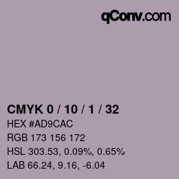 Color code: CMYK 0 / 10 / 1 / 32 | qconv.com