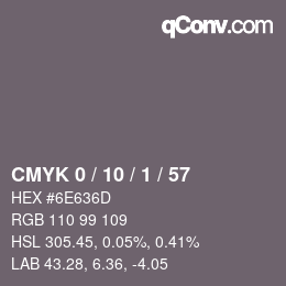 颜色代码: CMYK 0 / 10 / 1 / 57 | qconv.com