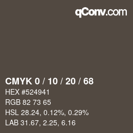 Color code: CMYK 0 / 10 / 20 / 68 | qconv.com