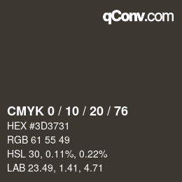 Color code: CMYK 0 / 10 / 20 / 76 | qconv.com