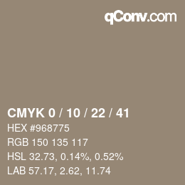 Color code: CMYK 0 / 10 / 22 / 41 | qconv.com