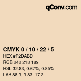 Color code: CMYK 0 / 10 / 22 / 5 | qconv.com