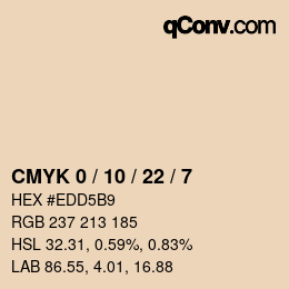 Color code: CMYK 0 / 10 / 22 / 7 | qconv.com