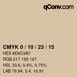 Color code: CMYK 0 / 10 / 23 / 15 | qconv.com