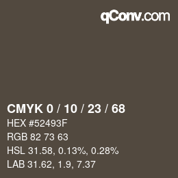 颜色代码: CMYK 0 / 10 / 23 / 68 | qconv.com