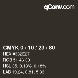 Color code: CMYK 0 / 10 / 23 / 80 | qconv.com