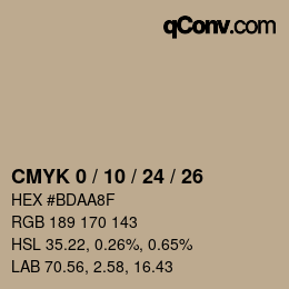 Color code: CMYK 0 / 10 / 24 / 26 | qconv.com