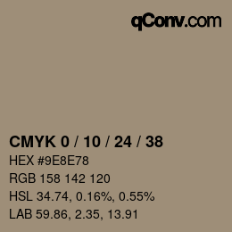 カラーコード: CMYK 0 / 10 / 24 / 38 | qconv.com