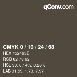 Color code: CMYK 0 / 10 / 24 / 68 | qconv.com
