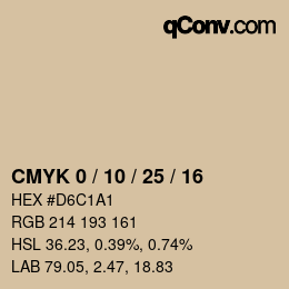 Color code: CMYK 0 / 10 / 25 / 16 | qconv.com