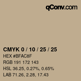 Color code: CMYK 0 / 10 / 25 / 25 | qconv.com