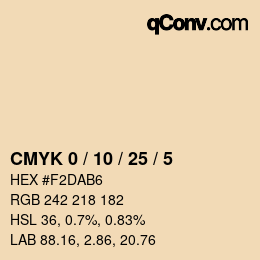 Color code: CMYK 0 / 10 / 25 / 5 | qconv.com