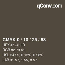 Color code: CMYK 0 / 10 / 25 / 68 | qconv.com