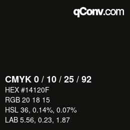 Color code: CMYK 0 / 10 / 25 / 92 | qconv.com