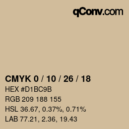 Color code: CMYK 0 / 10 / 26 / 18 | qconv.com