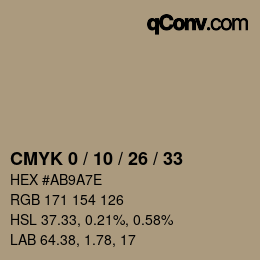 颜色代码: CMYK 0 / 10 / 26 / 33 | qconv.com
