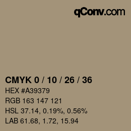 颜色代码: CMYK 0 / 10 / 26 / 36 | qconv.com