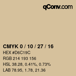 Color code: CMYK 0 / 10 / 27 / 16 | qconv.com