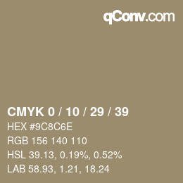 Código de color: CMYK 0 / 10 / 29 / 39 | qconv.com