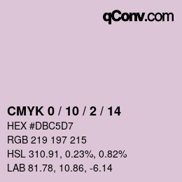 Color code: CMYK 0 / 10 / 2 / 14 | qconv.com